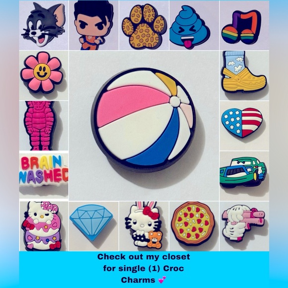 FINAL CLEARANCE PRICE 12 Barbie Croc Charms Shoe Charm Jibbit - Picture 7 of 11